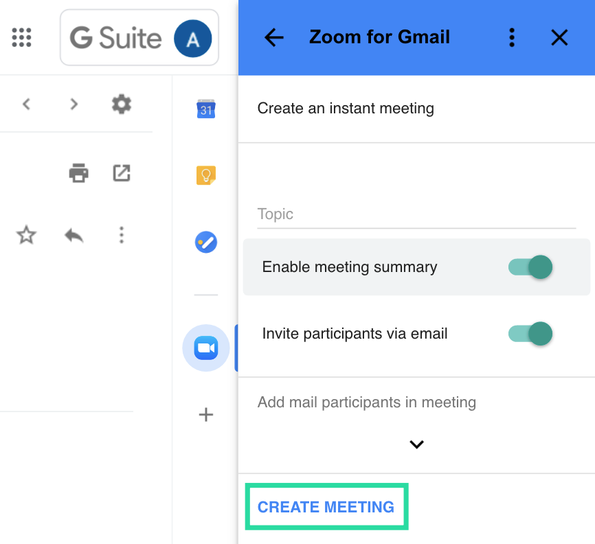 GmailからZoom会議を開始およびスケジュールする方法
