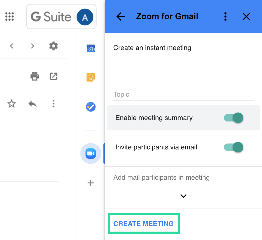 Come avviare e pianificare una riunione Zoom da Gmail