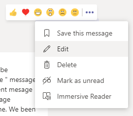 MicrosoftTeamsでメッセージを編集または削除できないのはなぜですか