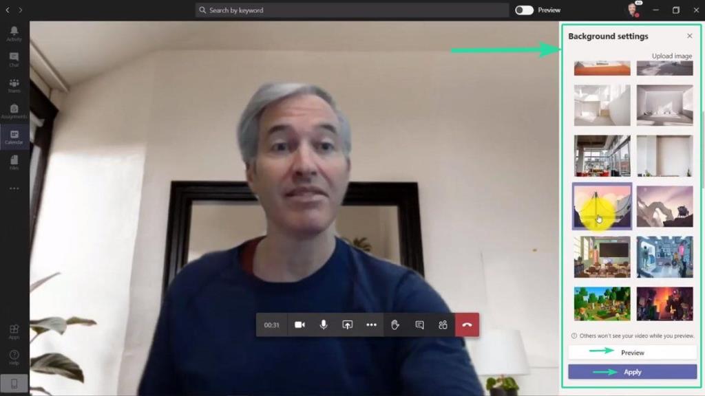 So ändern Sie den Hintergrund in Microsoft Teams mit Hintergrundeffekten