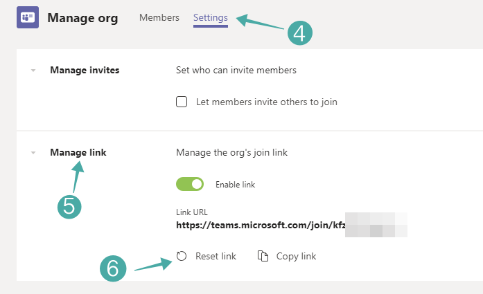 كيفية تغيير ارتباط الانضمام لمؤسستك في Microsoft Teams