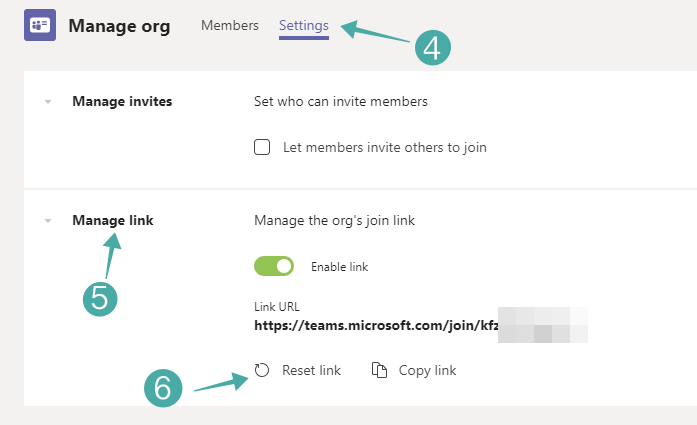 Cum să schimbați linkul de alăturare pentru organizația dvs. în Microsoft Teams