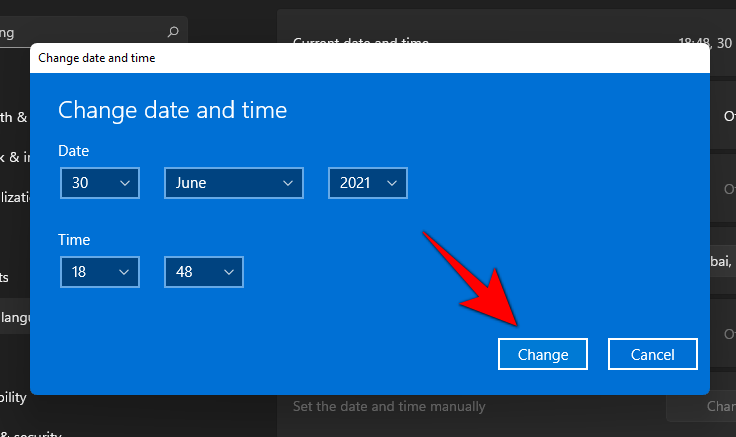 Como alterar a hora e a data no Windows 11