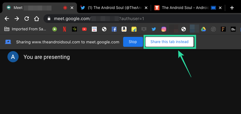 Come condividere lo schermo di una singola scheda Chrome su Google Meet