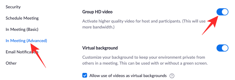 So schalten Sie Gruppen-HD-Videos in Zoom ein