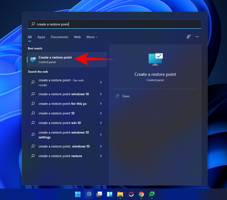 Come creare un punto di ripristino in Windows 11