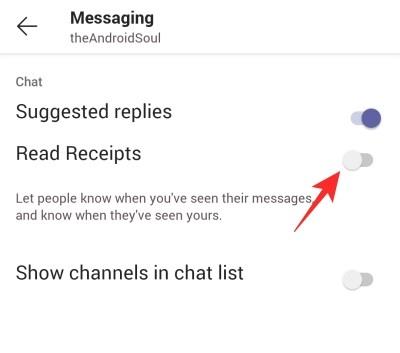 Desativar recibos de leitura para privacidade no Microsoft Teams