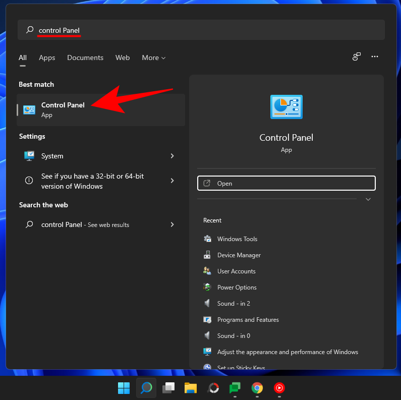 Come aprire il Pannello di controllo in Windows 11