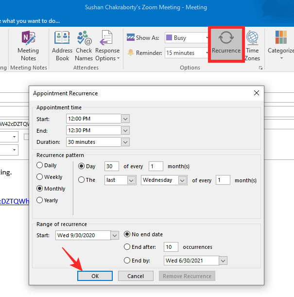 Cómo crear una reunión de Zoom recurrente