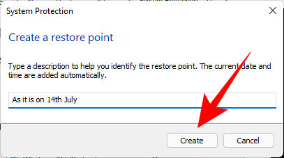 Windows11で復元ポイントを作成する方法