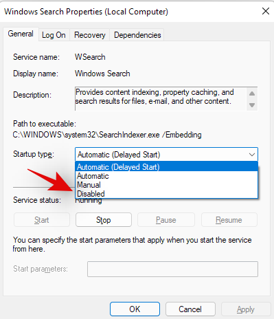 Cum să dezactivați Căutarea Windows pe Windows 11