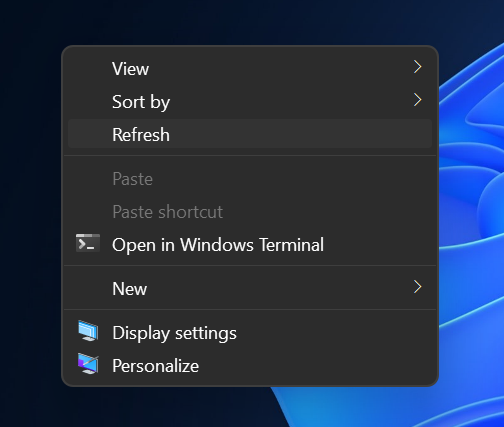 Windows 11のコンテキストメニューに更新オプションがありませんか？ 見つけ方