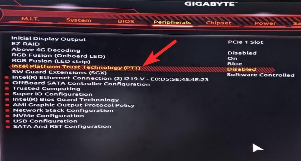 Come abilitare il TPM 2.0 e l'avvio protetto nel BIOS per Windows 11