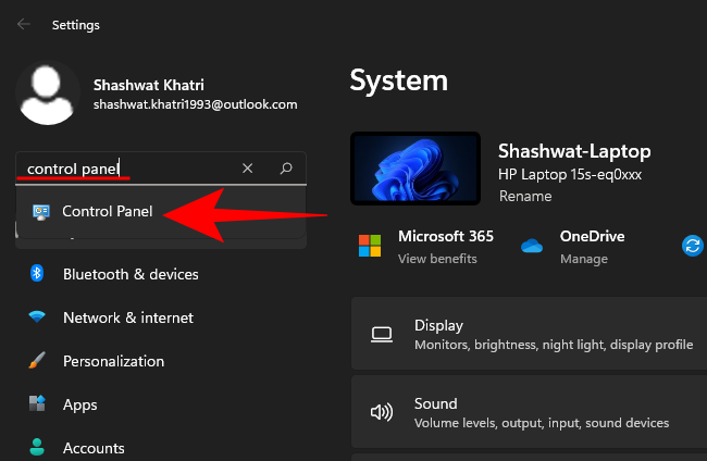 Cum se deschide panoul de control în Windows 11