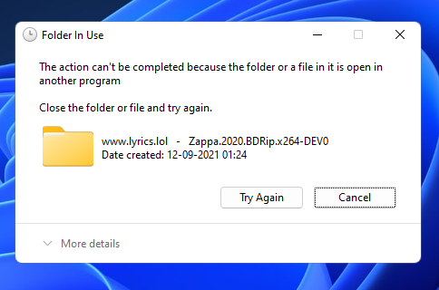 Windows11で現在使用されているファイルまたはフォルダーを見つける方法