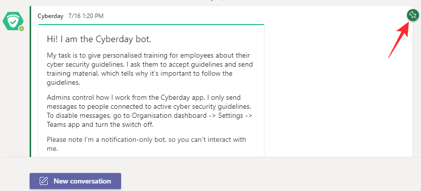 Cum să fixați un mesaj pe Microsoft Teams