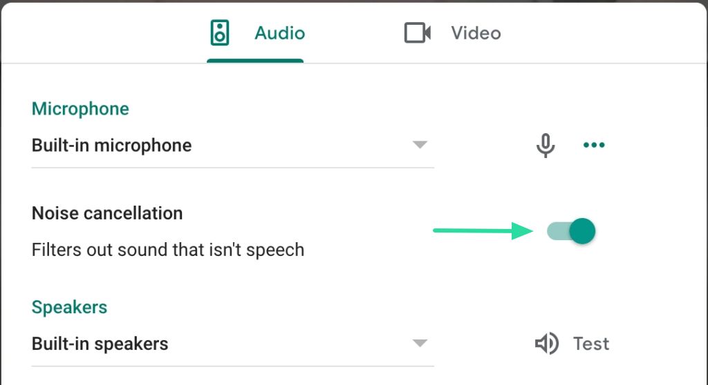 วิธีเปิดใช้งานการตัดเสียงรบกวนสำหรับการประชุมใน Google Meet
