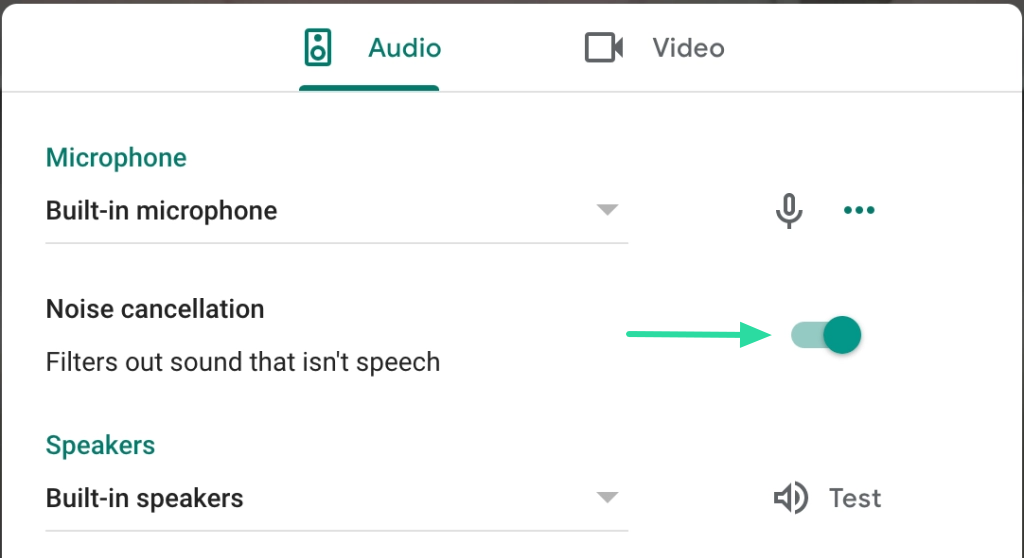 Cómo habilitar la cancelación de ruido para reuniones en Google Meet