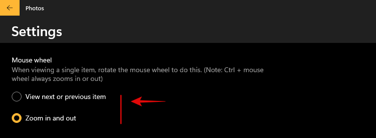 Windows11の写真アプリでマウスホイールの動作を変更する方法