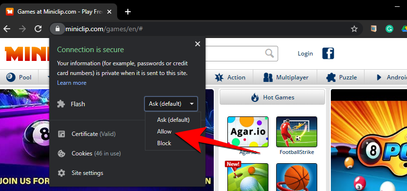 Bagaimana untuk Nyahsekat Adobe Flash Player pada Windows 11