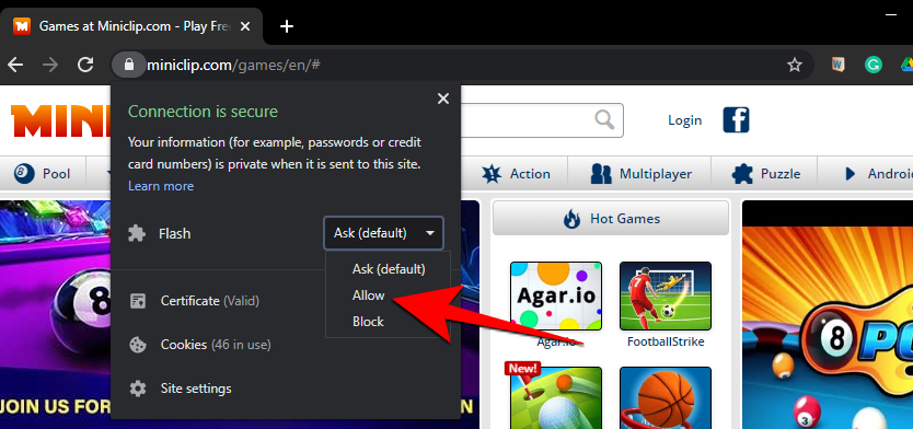 Hoe Adobe Flash Player te deblokkeren op Windows 11