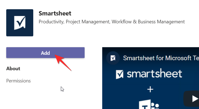 Jak dodać arkusz Smartsheet do Microsoft Teams