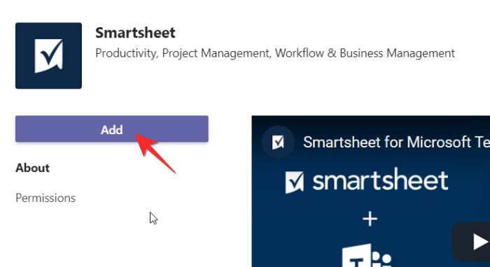 Cum să adăugați Smartsheet la Microsoft Teams