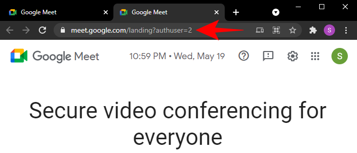 So fügen Sie ein weiteres Konto in Google Meet hinzu