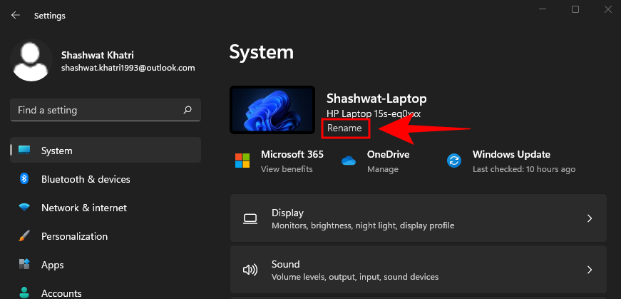 Como encontrar o nome do computador no Windows 11