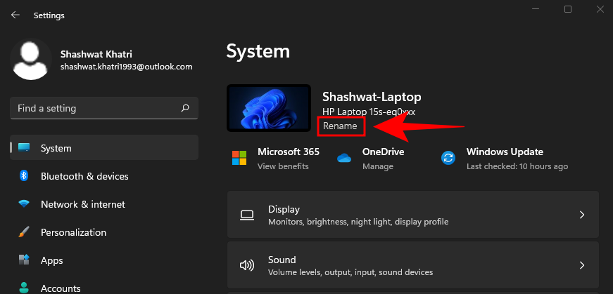 Cómo encontrar el nombre de la computadora en Windows 11