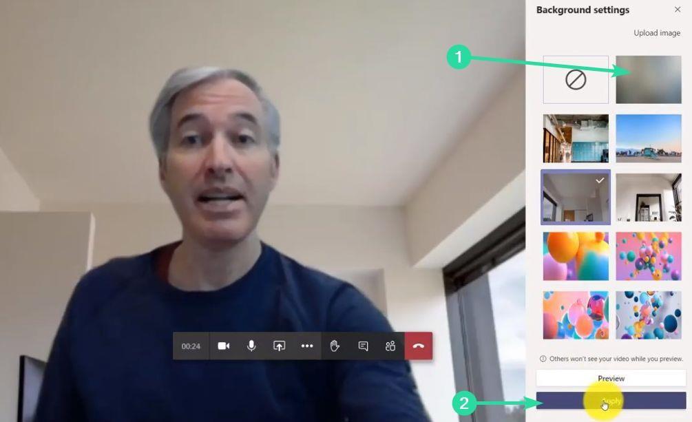 Bagaimana untuk menukar latar belakang pada Microsoft Teams dengan kesan Latar Belakang
