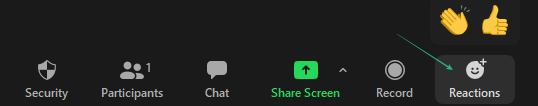 Como reagir com emojis no Zoom