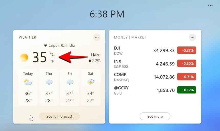 Windows 11: como alterar as escalas meteorológicas de Fahrenheit e vice-versa para graus Celsius