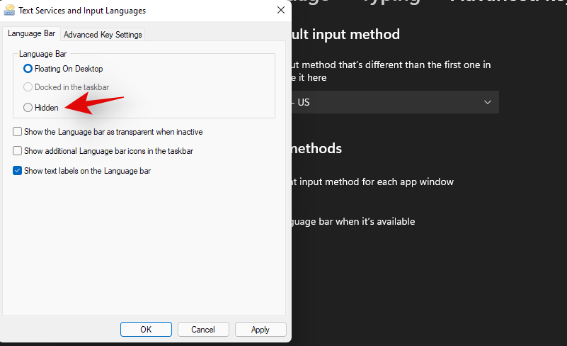 Come rimuovere Language Switcher dalla barra delle applicazioni su Windows 11