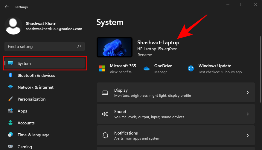 Como encontrar o nome do computador no Windows 11