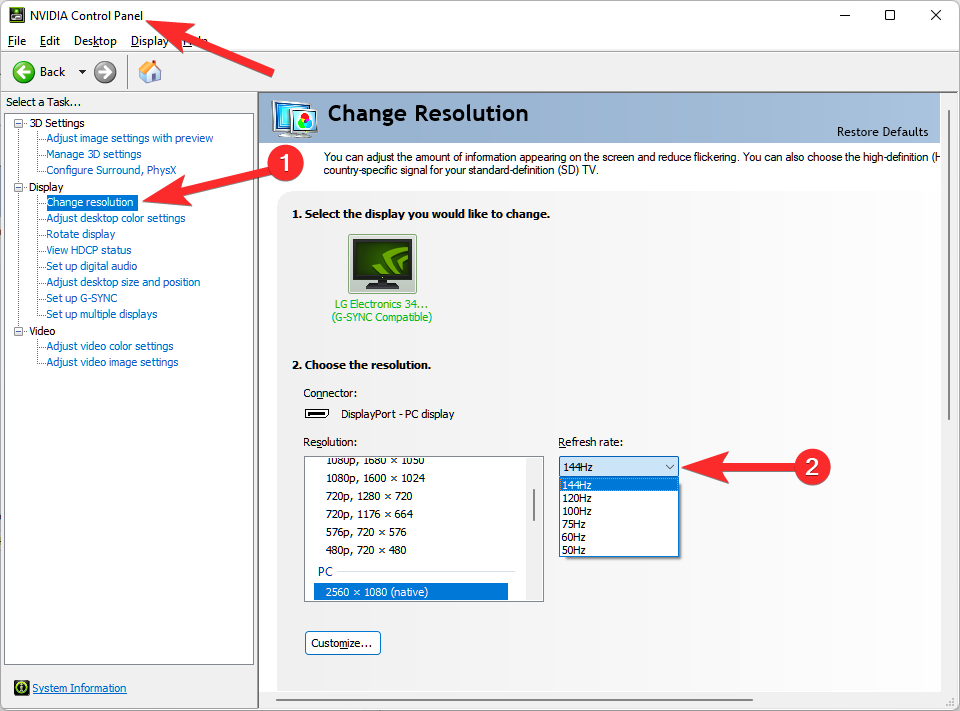 Windows11でリフレッシュレートを確認および変更する方法