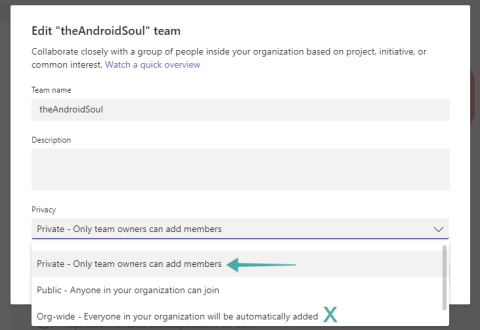 Como impedir que membros sejam adicionados automaticamente a uma equipe no Microsoft Teams