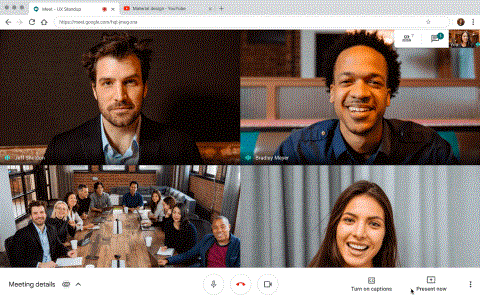 Bildschirmfreigabe eines einzelnen Chrome-Tabs in Google Meet