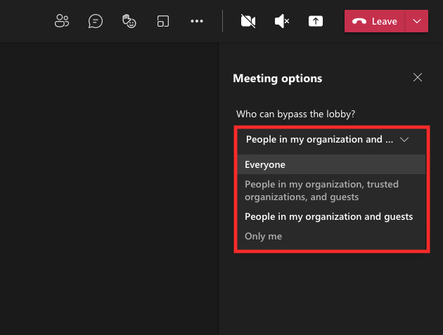 Como permitir que as pessoas ignorem o lobby nas equipes da Microsoft