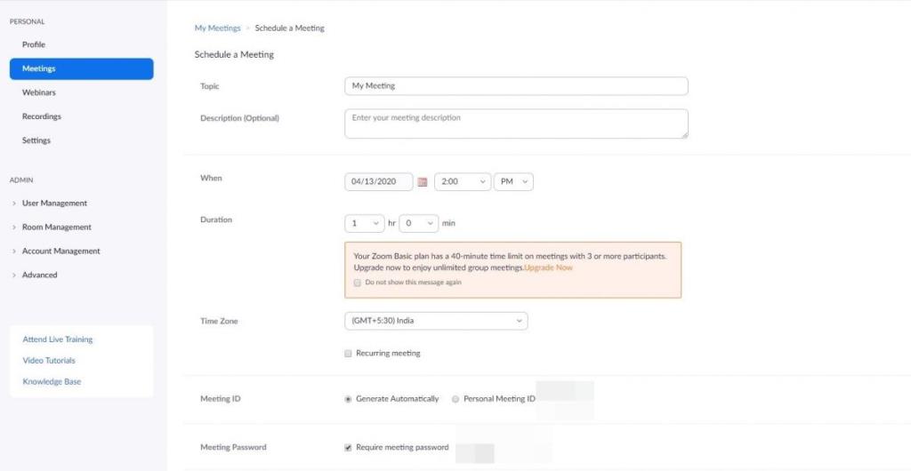 วิธีกำหนดเวลาการประชุม Zoom บนเว็บ พีซี และโทรศัพท์