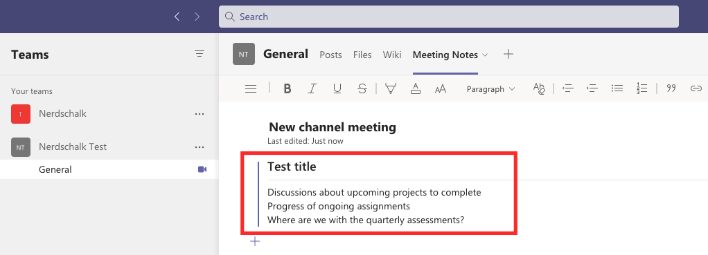 So erstellen Sie Besprechungsnotizen in Microsoft Teams