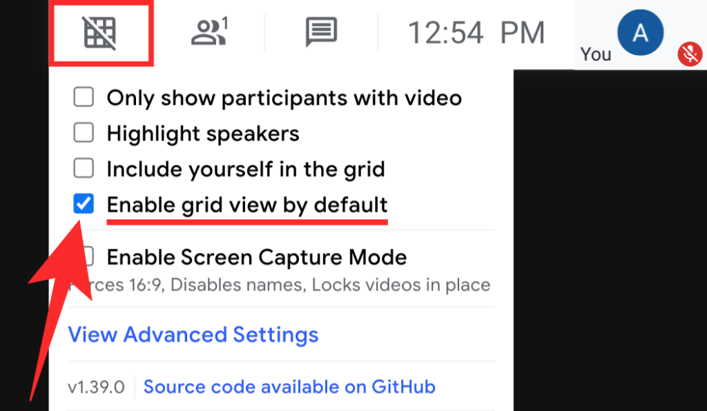 Google meet grid view fix