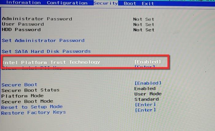Windows11のBIOSでTPM2.0とセキュアブートを有効にする方法