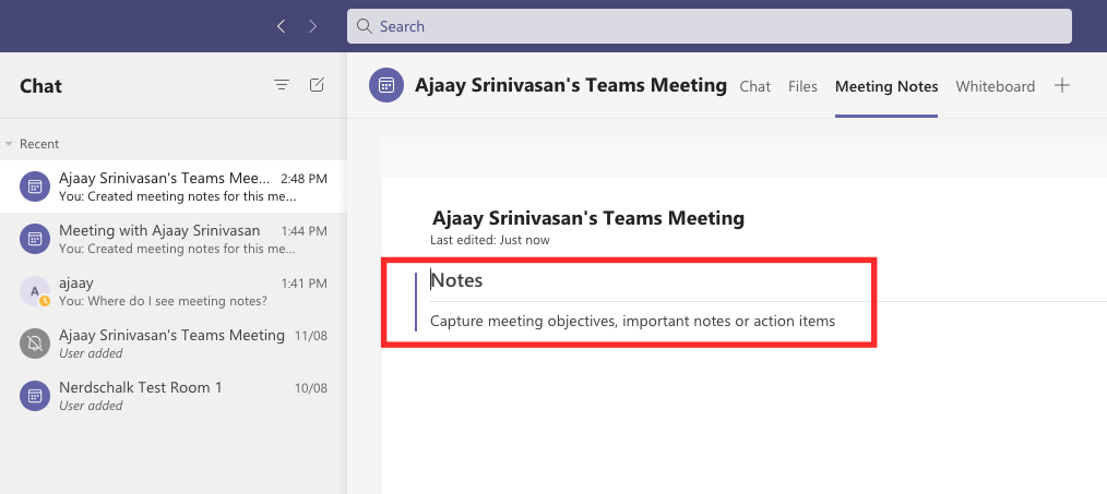 So erstellen Sie Besprechungsnotizen in Microsoft Teams