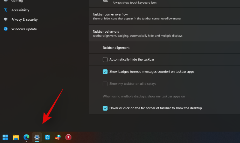 Comment aligner à gauche la barre des tâches de Windows 11