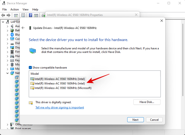 Bagaimana untuk membetulkan Isu Pemacu Killer Wireless 1535 pada Windows 11