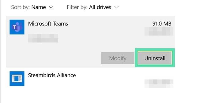 Microsoft Teamsをアンインストールする方法（少し注意が必要です！）