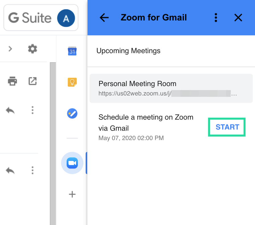 Een Zoom-vergadering starten en plannen vanuit Gmail