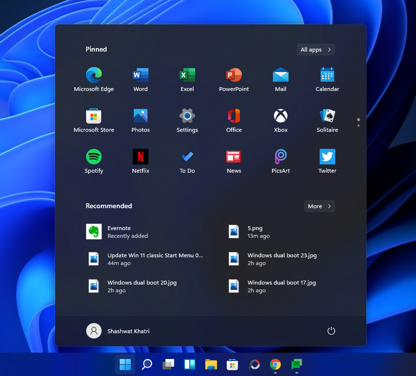 Windows 11：Windows10のスタートメニューに戻る方法