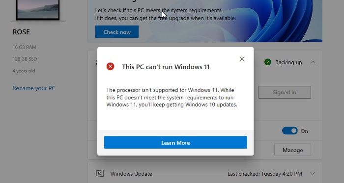 Cum să ocoliți erorile de verificare a stării computerului Windows 11